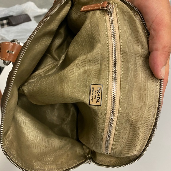 PRADA Brown Nylon and Leather Shoulder handbag - Picture 8 of 9